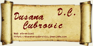 Dušana Čubrović vizit kartica